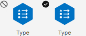 Shows a node with an empty cache and a node with a full cache