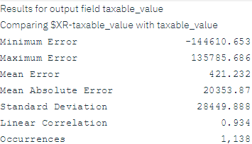 Auto numeric sample flow analysis results