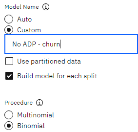 Choosing model options