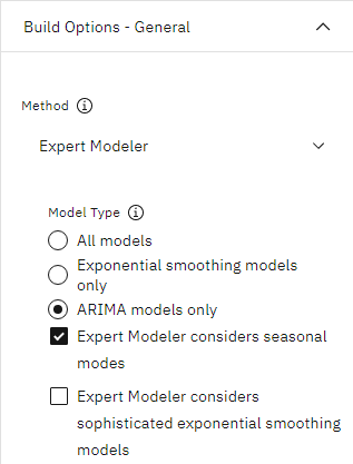 Choosing only ARIMA models