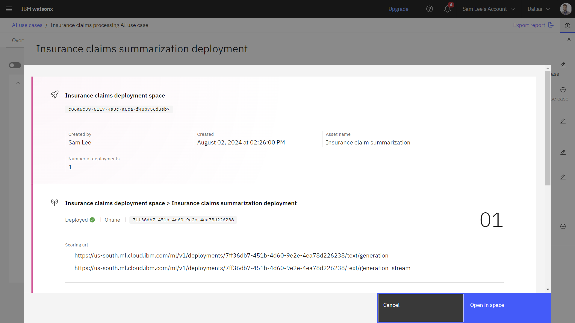 Prompt template in the Operation phase