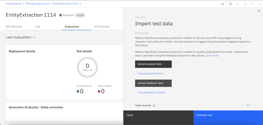 Import test data